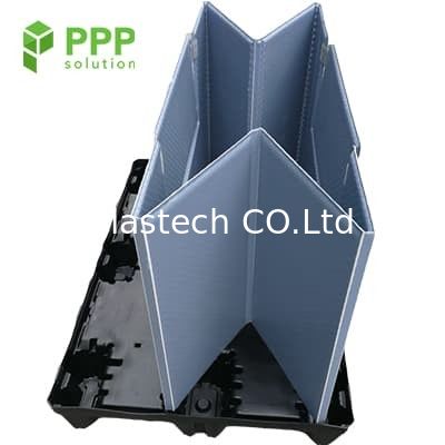ऑटोमोटिव स्लीव कंटेनर के लिए 1200x1000x1000 फोल्डेबल प्लास्टिक गेलॉर्ड बॉक्स