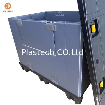 अनुकूलित भंडारण और पैकेजिंग के लिए ब्लू फोल्डेबल प्लास्टिक आस्तीन पैलेट बॉक्स