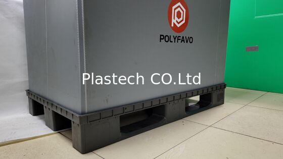 पीपी हनीकॉम फोल्डेबल पैलेट बॉक्स 1200x800 मिमी फोल्डेबल कस्टम लोगो OEM रिटर्नेबल कंटेनर