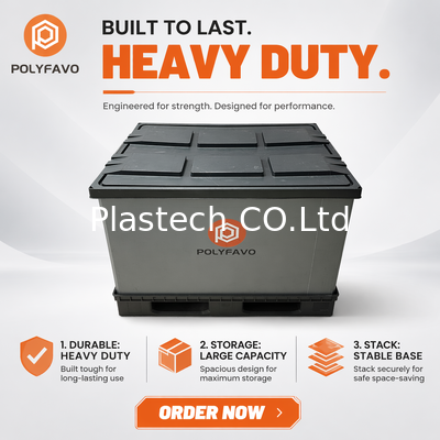 पीपी हनीकॉम फोल्डेबल पैलेट बॉक्स 1200x800 मिमी फोल्डेबल कस्टम लोगो OEM रिटर्नेबल कंटेनर
