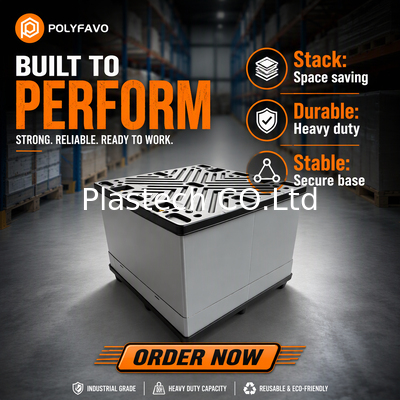  Folding Container, Foldable Container Plastic Pallet Box Collapsible, Heavy Duty 300kg Dynamic 500kg Static Load Custom