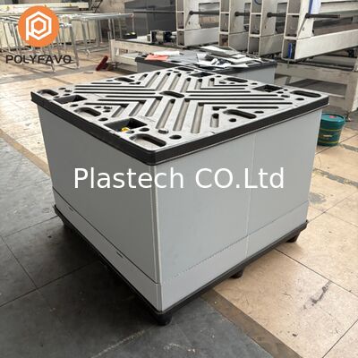 Gaylord Box, Collapsible Bulk Container Reusable Bulk Container, Plastic Pallet Box 10mm 12mm Wall 500kg Static Custom Logo