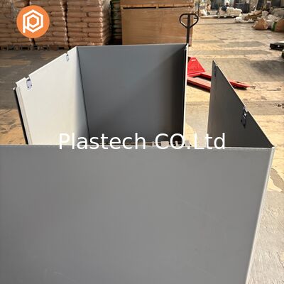 ईवीए फोम लाइनर के साथ आस्तीन पैक कोमिंग बॉक्स, दो सी प्रकार के स्प्लिस्ड पैनल फोल्डेबल, रिटर्नेबल पैलेट कंटेनर स्टैकेबल